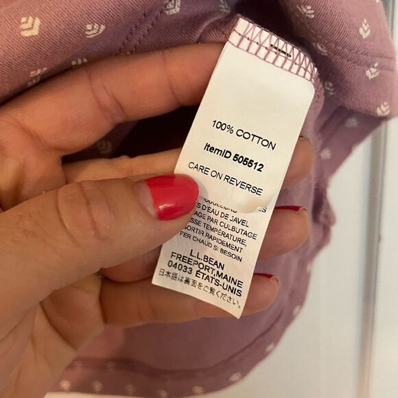 L.l. Bean pink tie detail shirt size small - Picture 4 of 5